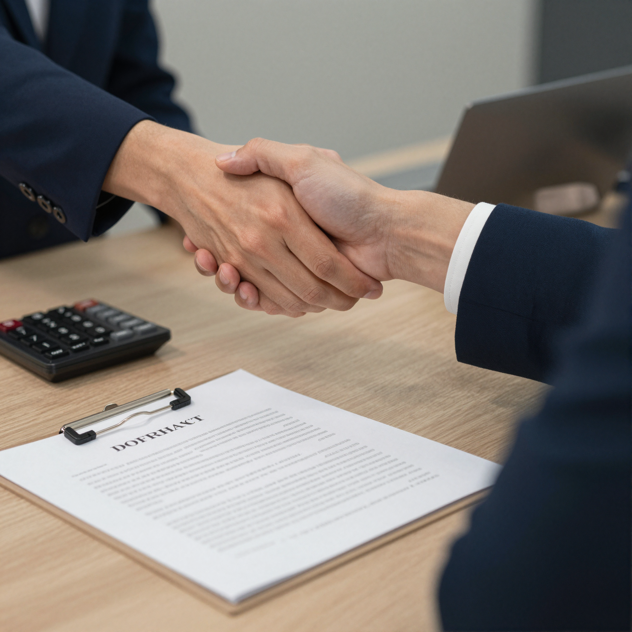 Business meeting vetting a buyer